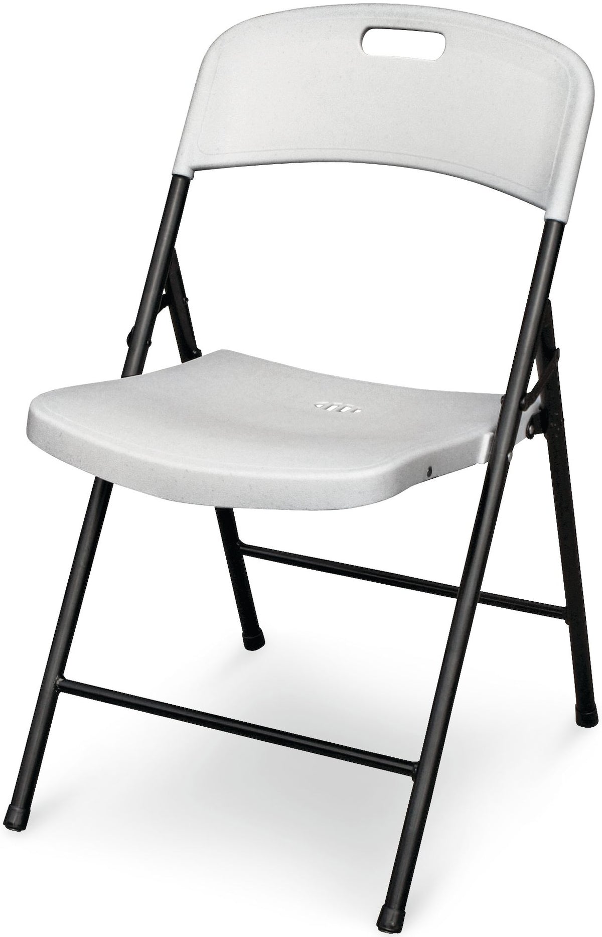 For Living Portable Indoor/Outdoor Contoured Plastic & Metal Folding Chair, White