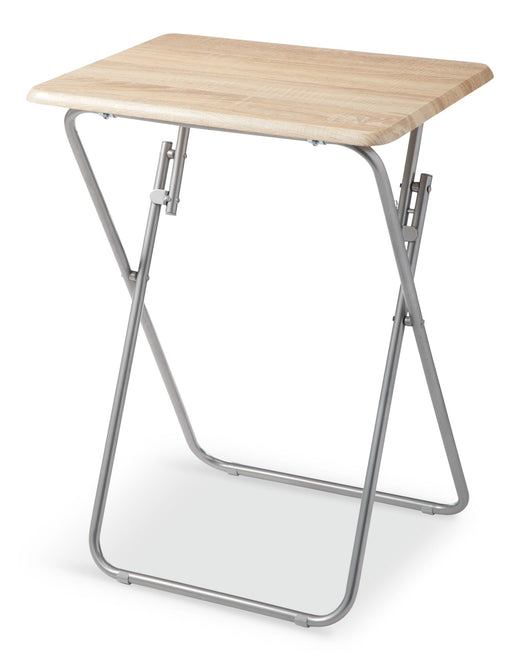 FOR LIVING Portable Wood & Metal Folding TV Tray/Laptop/Side/End Table