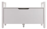 FOR LIVING Pull-Out Storage Bench with Cut-out Handles, 36 x 17 x 22-in, White