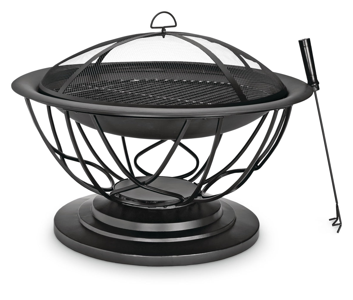 For Living Savona Round Wood-Burning Outdoor Fire Bowl/Fire Pit, 29.5 x 20-in