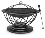 For Living Savona Round Wood-Burning Outdoor Fire Bowl/Fire Pit, 29.5 x 20-in