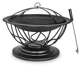 For Living Savona Round Wood-Burning Outdoor Fire Bowl/Fire Pit, 29.5 x 20-in