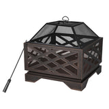 For Living Square Heavy Duty Patio Fire Bowl/Fire Pit Cover, 31 x 31 x 24-in