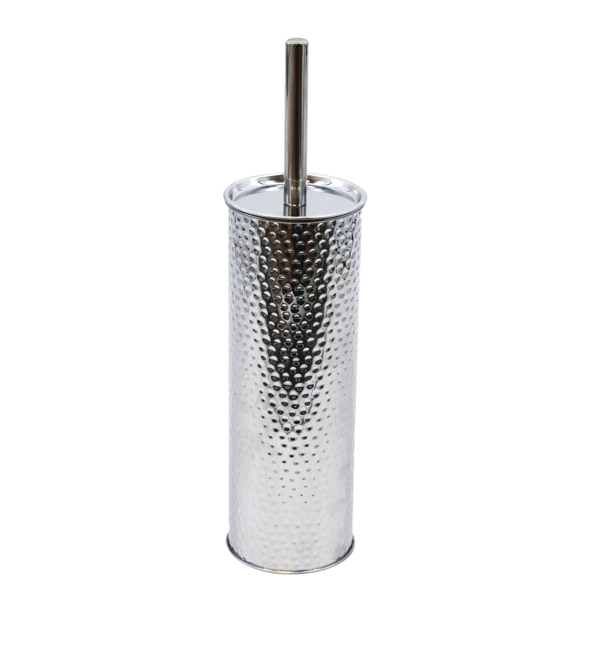 For Living Stainless Steel Compact Long Reach Toilet Brush, Hammered Finish