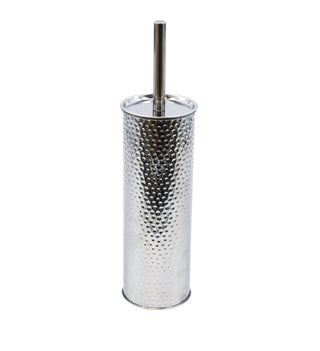 For Living Stainless Steel Compact Long Reach Toilet Brush, Hammered Finish