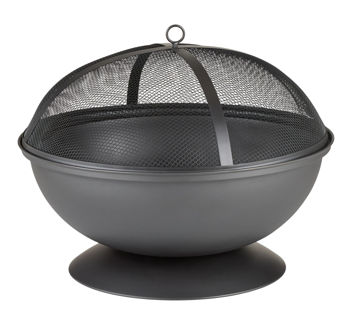For Living Steel Round Wood Burning Fire Pit/Fireplace, Rust-Resistant, 25-in