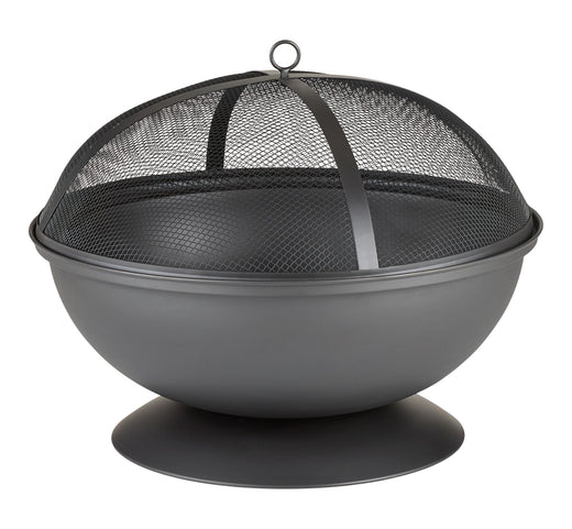For Living Steel Round Wood Burning Fire Pit/Fireplace, Rust-Resistant, 25-in