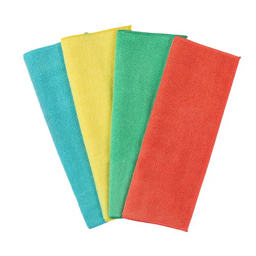 FRANK All-Purpose Machine Washable Microfibre Cloths, Various Colours, 4-pk