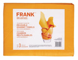 FRANK All-Purpose Machine Washable Synthetic Giant Shammy Towel, Orange, 3-pk image 6