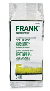 FRANK Cellulose Scrub Sponge, 6-pk