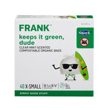 FRANK Extra-Small Organic Mint Scented Compostable Food Waste Bags, 40-pk, Clear, 10-L