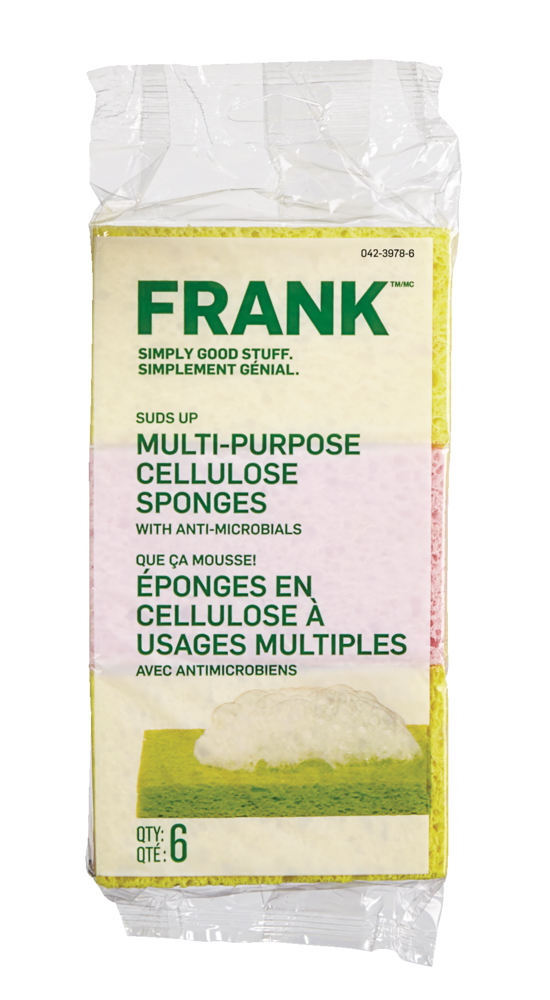 FRANK Multi-Purpose Cellulose Sponge, 6-pk