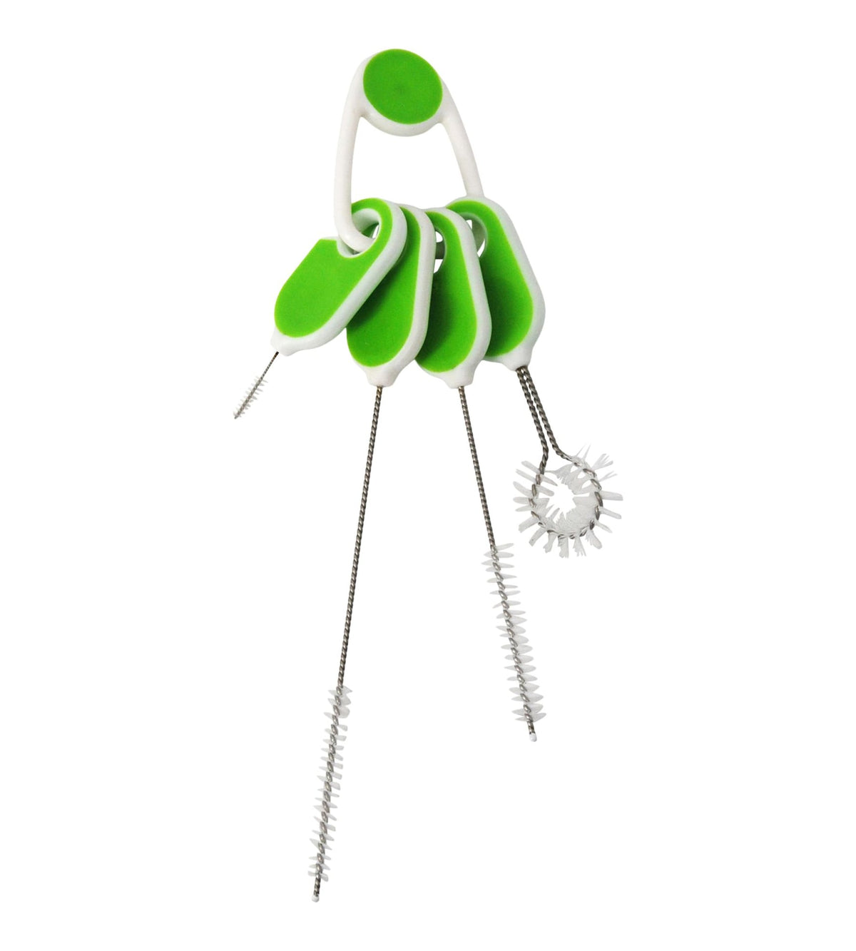 FRANK Straw & Bottle Brush Set with Comfortable Grip, 4-pk