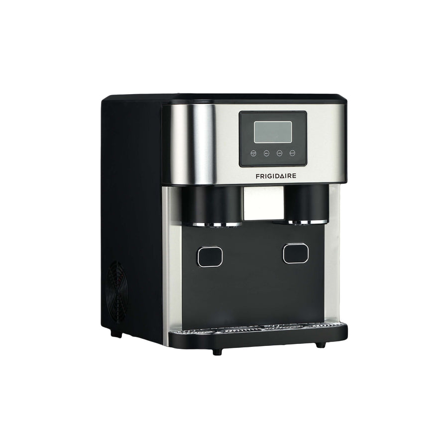 Frigidaire 3-in-1 Compact Countertop Water Dispenser & Ice Maker with LED Display, 33-lb Ice/Day, Stainless Steel