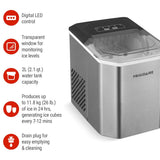 Frigidaire Stainless Steel Countertop Ice Maker with LED Display, 2.3-qt, Silver image 2