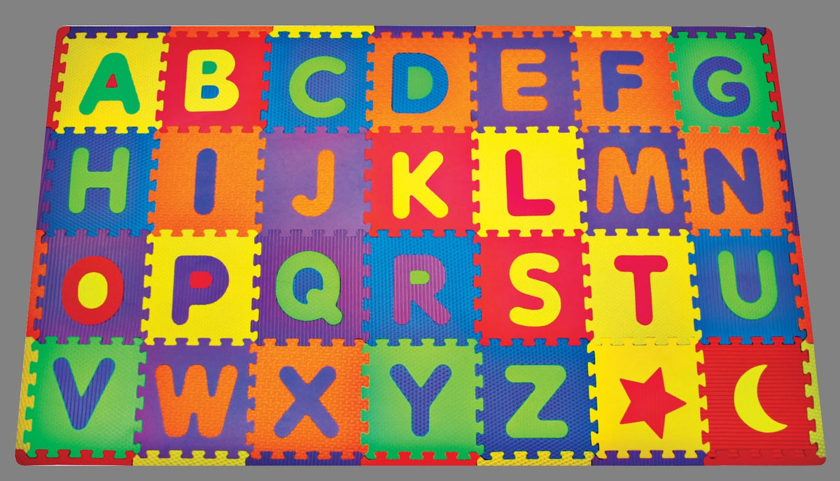 Funplay Pop-Out Alphabet Play Floor Mat, 78-pc, 7 x 4-ft, Ages 2+