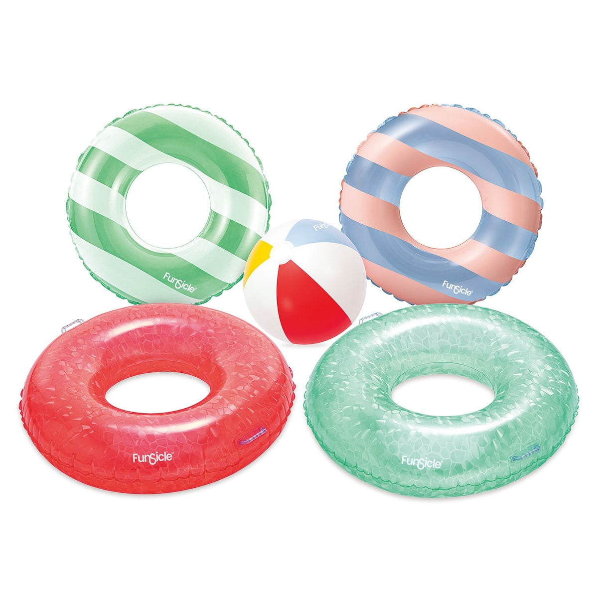 Funsicle Inflatable Pool Float Fun Tube Party Pack, 5-pcs, Ages 14+