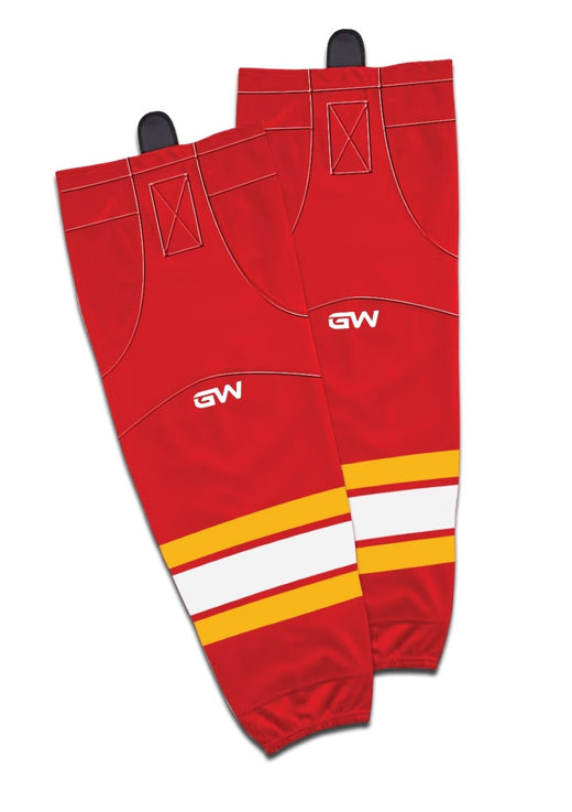 Gamewear 8500 Pro Team Performance Hockey Socks, Calgary Flames Home Colours, Assorted Sizes