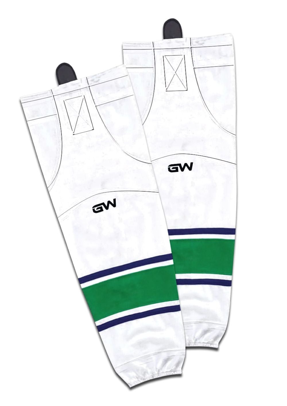 Gamewear 8500 Pro Team Performance Hockey Socks, Vancouver Canucks Away Colours, Assorted Sizes