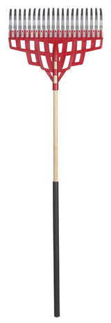 Garant Multi-Purpose Poly Steel 20-Tine Leaf Rake, Wooden Shaft, 65.5-in image 3