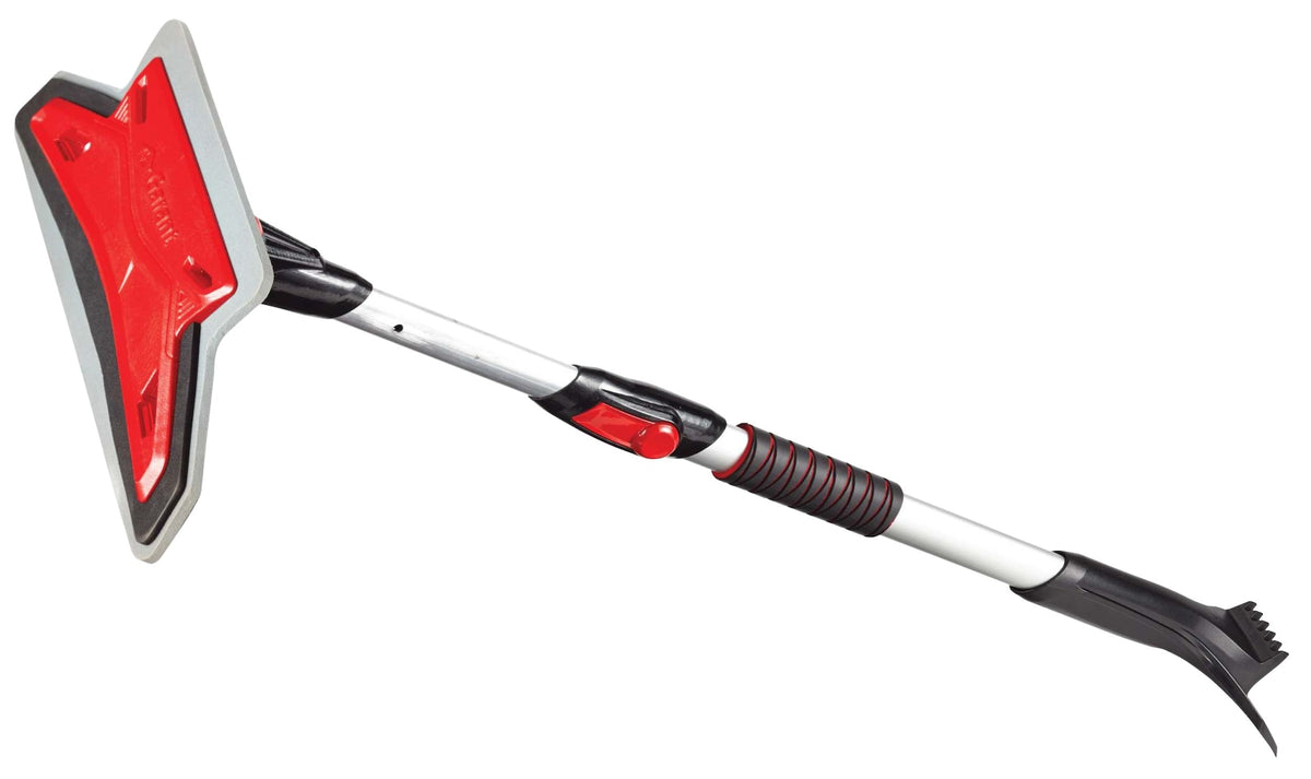 Garant Telescopic Pivoting Head and Scratch-Free EVA Foam Snow Brush With Ice Scraper, 52-in