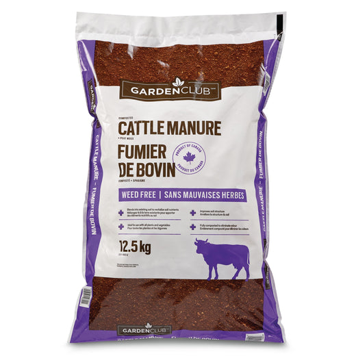 Garden Club Composted Cattle Manure/Fertilizer, Weed Free,12.5-kg