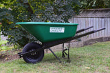 Gardener's Choice 1-Wheel Homeowner Poly Tray Wheelbarrow with Steel Handles, 6-cu-ft image 2