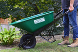 Gardener's Choice 1-Wheel Homeowner Poly Tray Wheelbarrow with Steel Handles, 6-cu-ft image 3