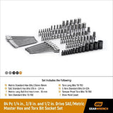 GearWrench Bit Socket Set, 84-pc, SAE/Metric image 6