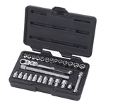 GearWrench Pass-Thru 1/4-in Drive Socket Set 27-pc, SAE/Metric