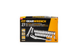 GearWrench Pass-Thru 1/4-in Drive Socket Set 27-pc, SAE/Metric image 2
