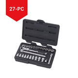 GearWrench Pass-Thru 1/4-in Drive Socket Set 27-pc, SAE/Metric image 4
