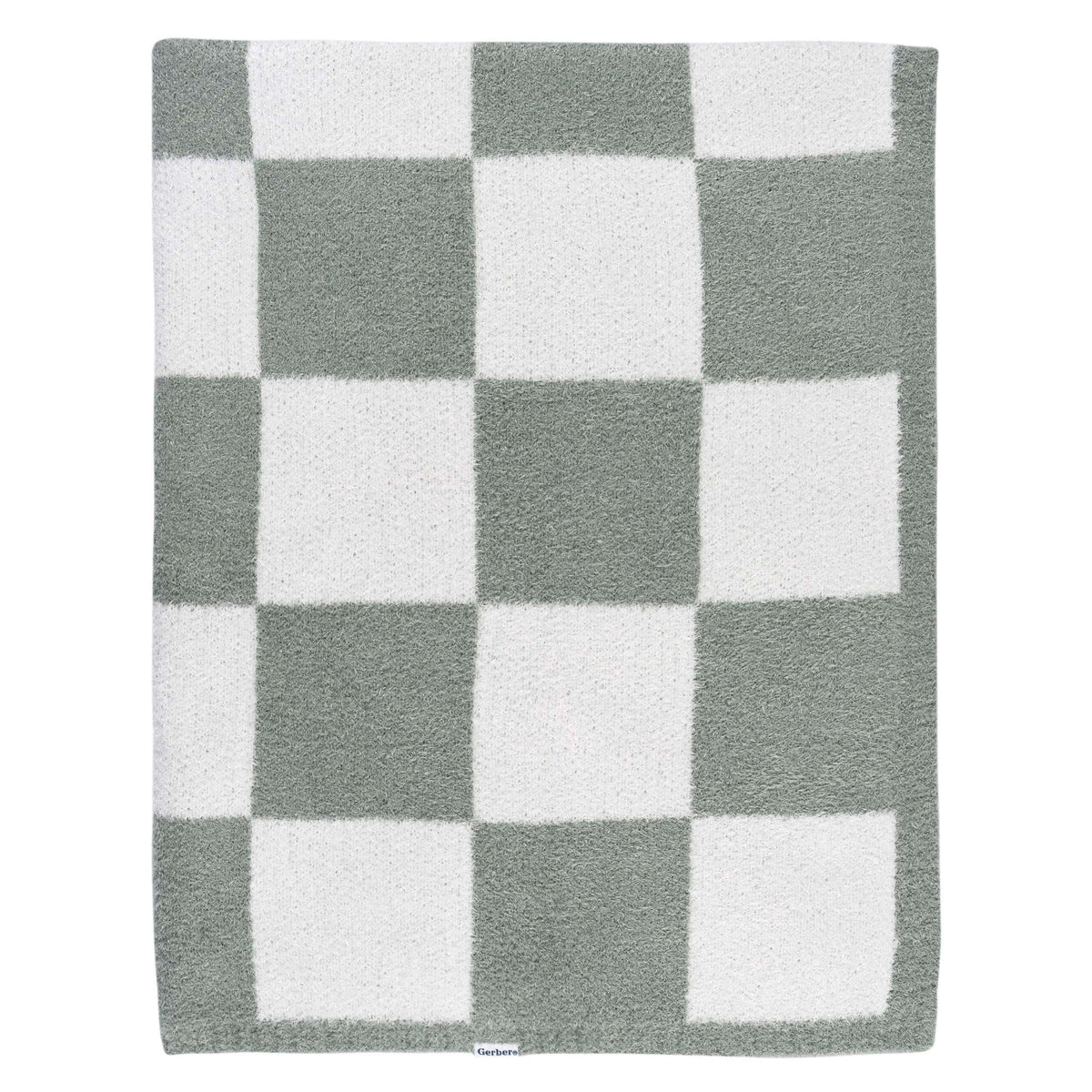 Gerber Childrenwear Green Checkered Silky Mink Baby Blanket
