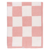 Gerber Childrenwear Pink Checkered Silky Mink Baby Blanket
