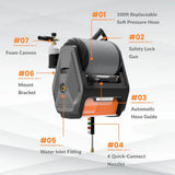 Giraffe Tools Grandfalls Pro Wall Mounted 2700 PSI 1.6 GPM Brushless Retractable Electric Pressure Washer with 100-ft Hard Hose image 5