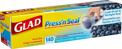 Glad Press 'N' Seal Plastic Wrap, 140-ft