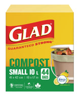Glad Small 100% Compostable Febreze Lemon Scented Food Waste Bags, 44-pk, 10-L image 2