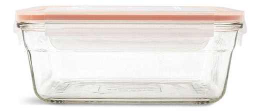 Glasslock Rectangular Glass Food Storage Container with Leakproof Lid, 1.7-L