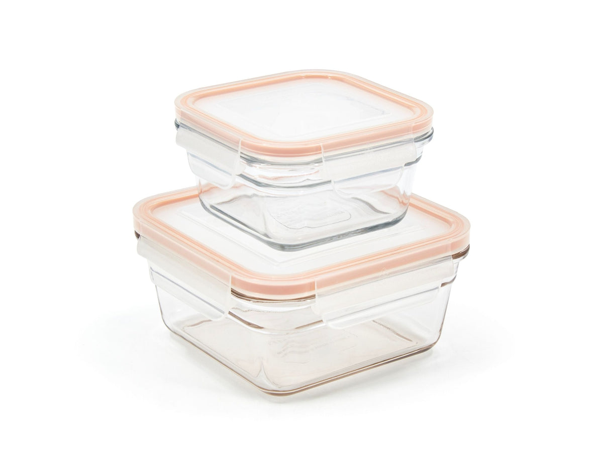 Glasslock Snaplock Clear Transparent Food Storage Container Set, 4-pc