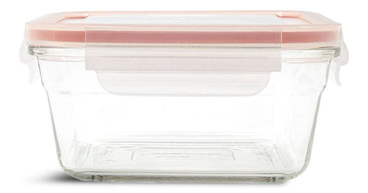 Glasslock Square Glass Leakproof Food Storage Container with Lid, 900-mL