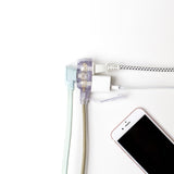 Globe 9-ft 16/2 Fabric Extension Cord, Right Angle Plug, 3 Outlets, Gold image 7