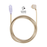 Globe 9-ft 16/2 Fabric Extension Cord, Right Angle Plug, 3 Outlets, Gold image 8