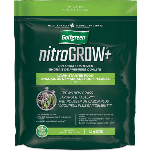 Golfgreen Nitrogrow+ Lawn Starter Premium Fertilizer,10-20-05, 1.5-kg