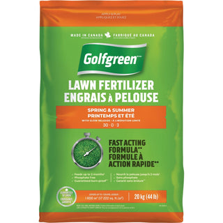 Golfgreen Spring & Summer Lawn Fertilizer, 30-0-3, 20-kg