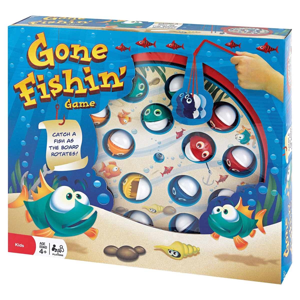 Gone Fishin' Hand-Eye Coordination Game, Multi-Coloured, 2 Players, Ages 4+
