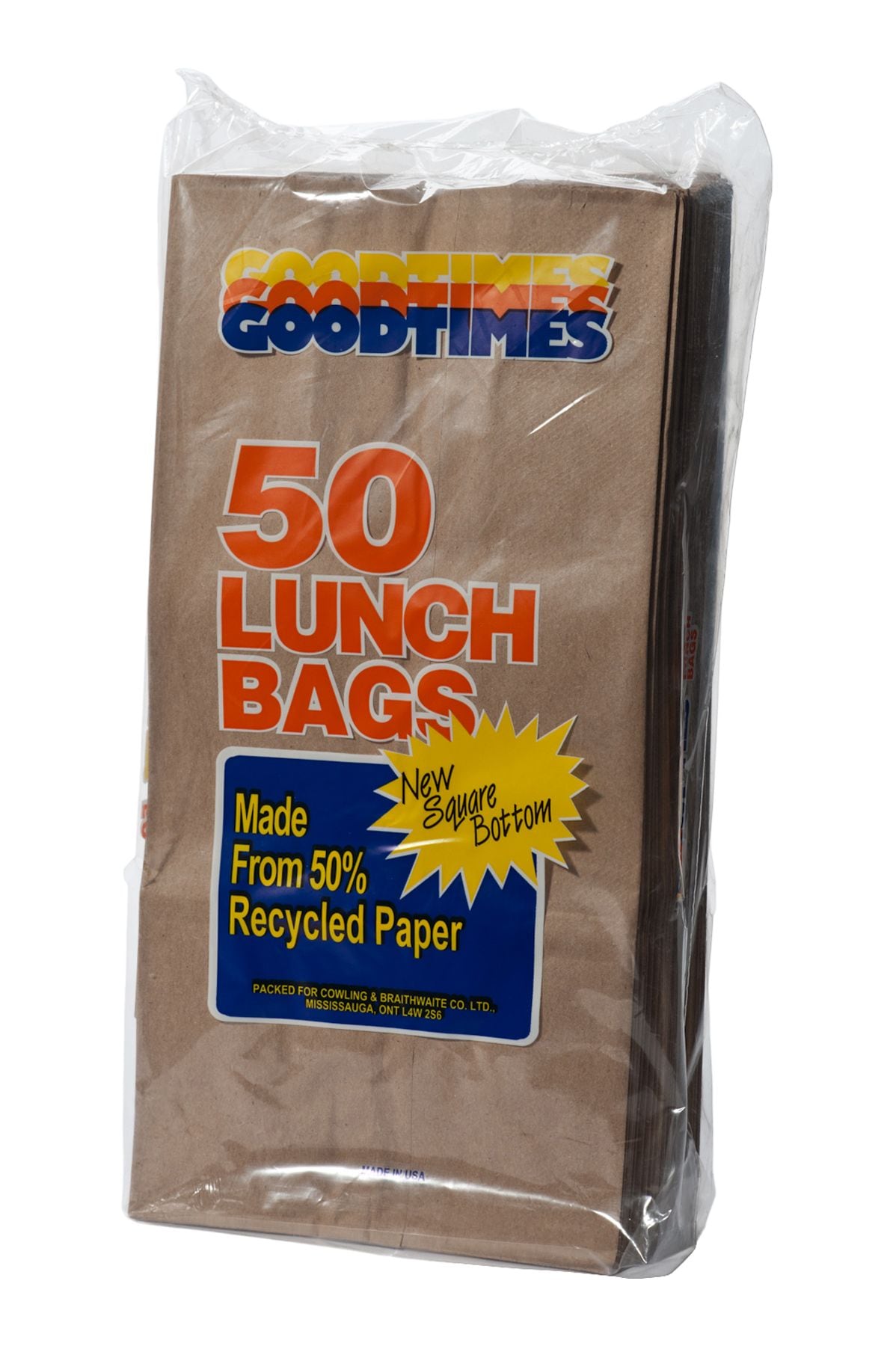Goodtimes Paper Lunch Bags, 1.88-L, 50-pk