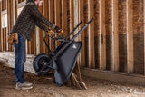 Gorilla Pro Grade Heavy Duty Poly Tub Wheelbarrow, Poly/Plastic Tray, 6-cu-ft image 5