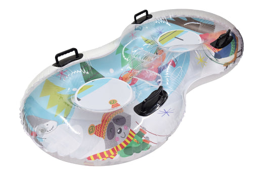 Gracious Living 2-Person Duo Inflatable Winter Snow Tube