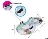 Gracious Living 2-Person Duo Inflatable Winter Snow Tube image 3