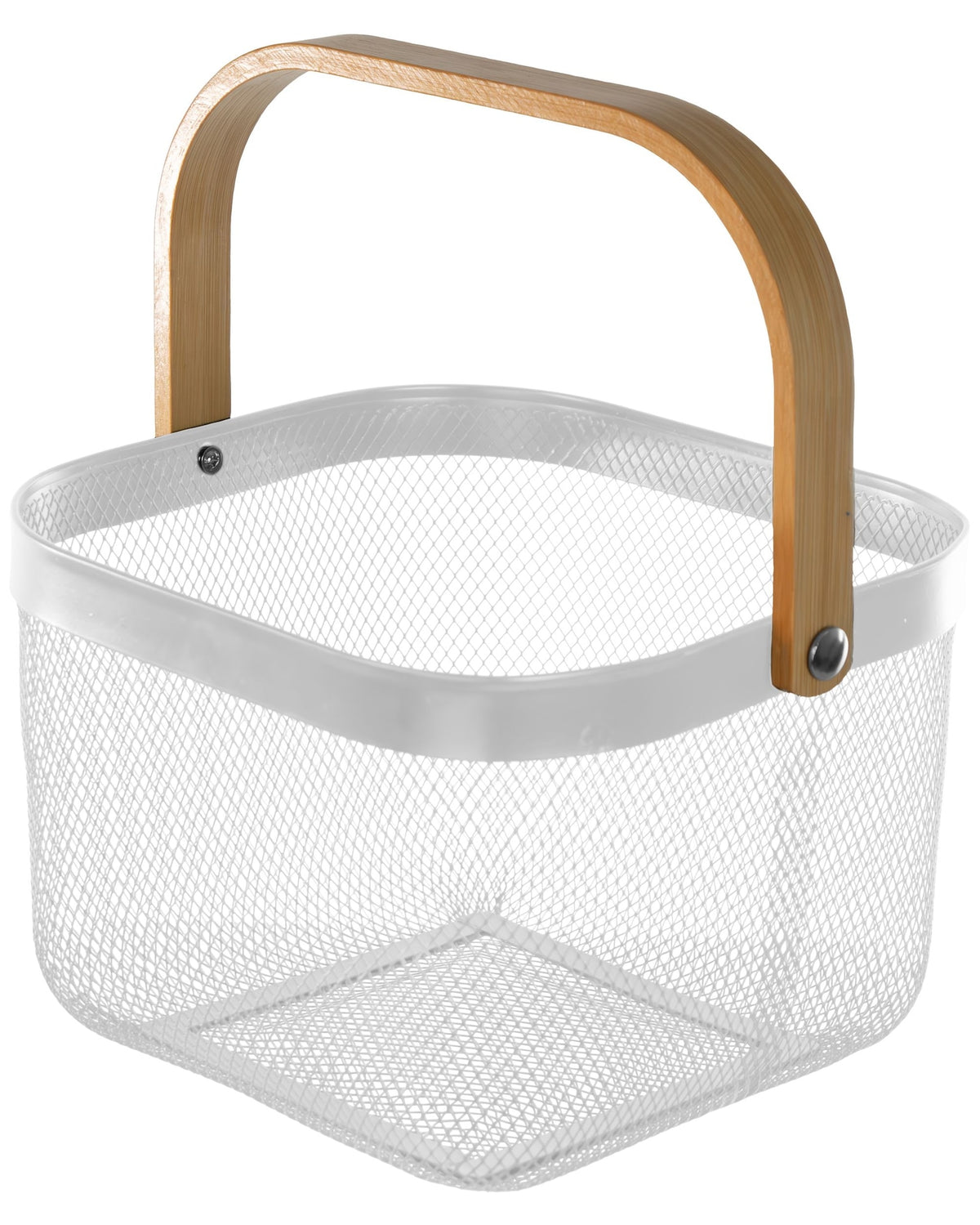 Gracious Living Wired Basket, White